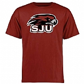 Saint Joseph's Hawks Alternate Logo One WEM T-Shirt Cardinal,baseball caps,new era cap wholesale,wholesale hats